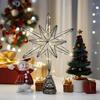 1Pcs Christmas Home Party Decoration Christmas Tree Toppers Star With Led String Lights Ornaments For Festival Party New Year