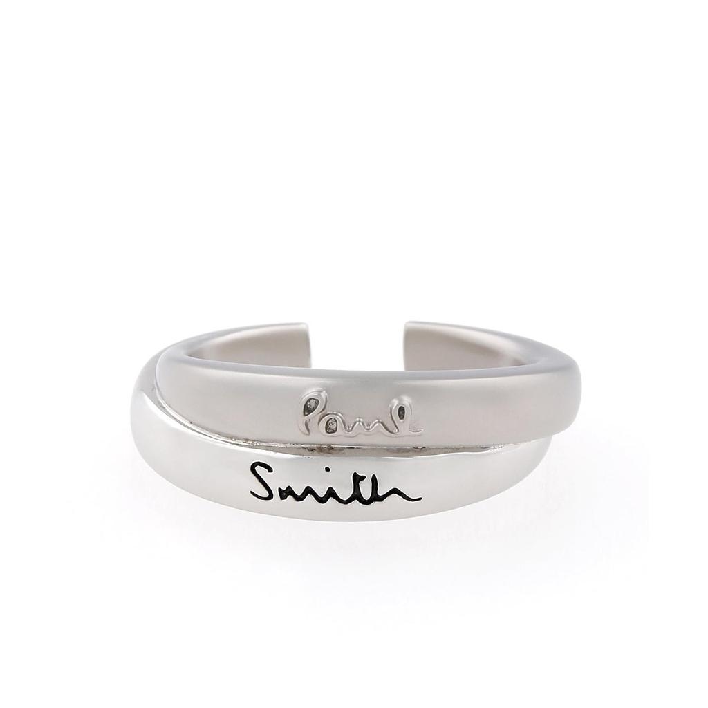 Paul Smith Double Ring Motif Open Ring Japanese Craftsmanship Men's Fashion Jewelry Size 17 Made in Japan