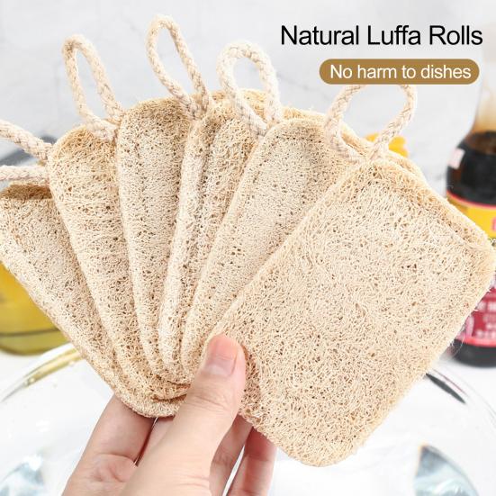 Loofah Dish Scrubber Convenient Dish Pot Washing Cloth Quick Drying Loofah Cleaning Pad for Home Kitchen