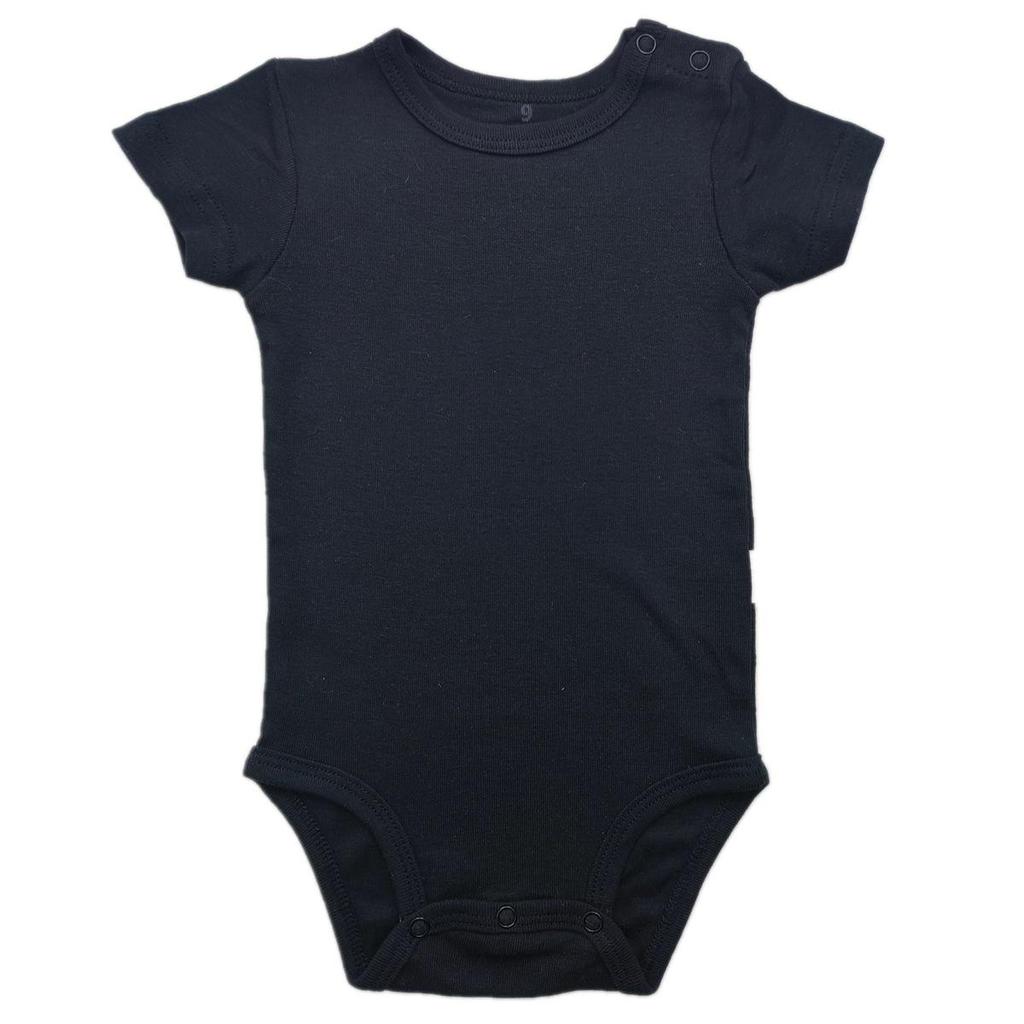 Baby Shoulder Snap Ribbed Cotton Bodysuit - Short Sleeve One-Piece Romper for Boys & Toddlers