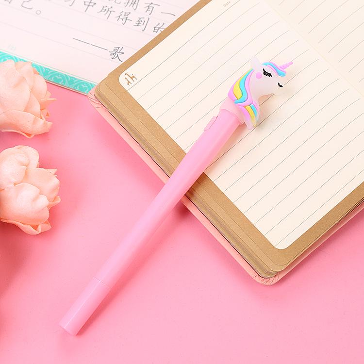 Unicorn Light-Up Pen – Creative Macaron Color Water-Based Student Stationery
