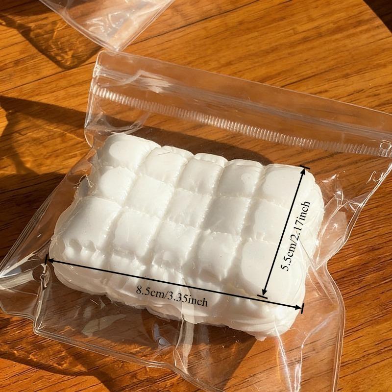 

Squishy Square Soap Fidget Toy Milk White Pillow Squeeze Toy Fun Anti-Stress Sensory Toy Relieve Anxiety Antistress For Friend