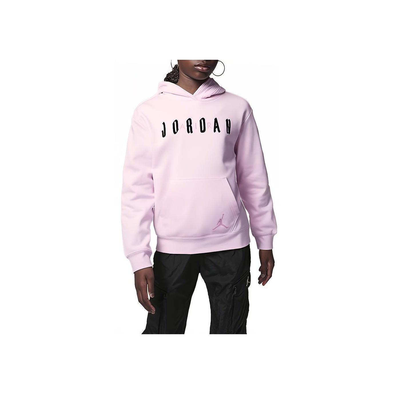 

Jordan Мягкая на ощупь толстовка с капюшоном и разноцветными буквами, повседневная толстовка с длинными рукавами, детская толстовка розового цвета FV5667-663 L