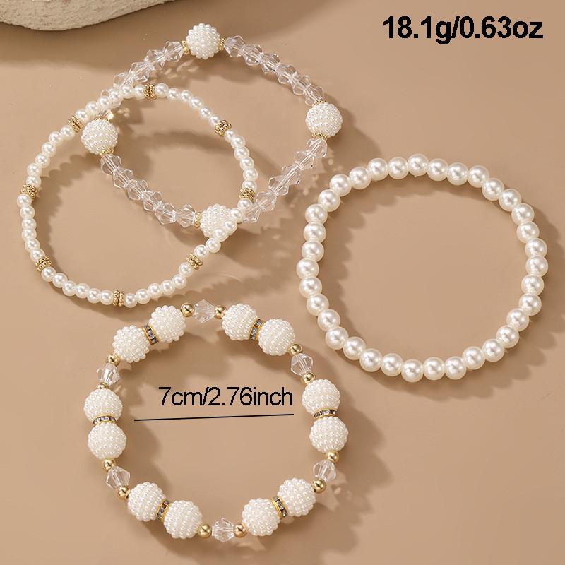 Bohemian Fashion Elegant Pearl Beaded Bracelet Set For Women Gift Jewelry