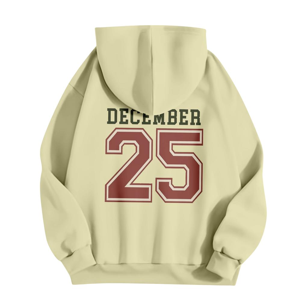 Felpa con cappuccio natalizia da donna Divertente Carina Felpa Pullover per le vacanze di Natale