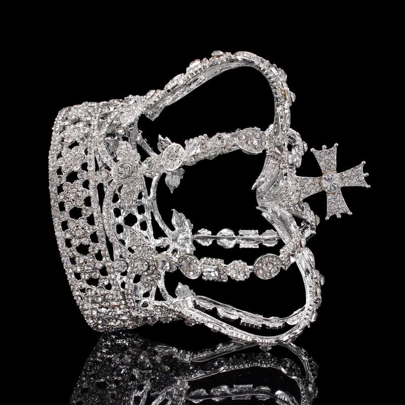 Crystal Queen King Crown Wedding Bridal Tiaras and Crowns Bride Headpiece Women Pageant Diadem Hair Jewelry Accessories