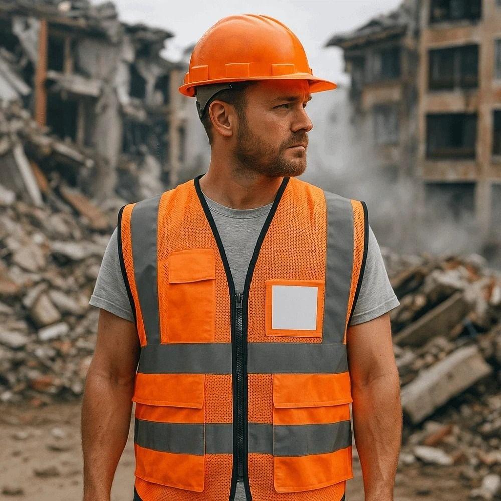 Warning Outdoor Safety Clothing High Visibility Construction Clothes Reflective Vest Cycling