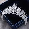 Barock Strass Kristall Perlen Stirnband Tiara Braut Kronen Hochzeit Koreanische Haarschmuck Diadem Festzug Abschlussball Krone