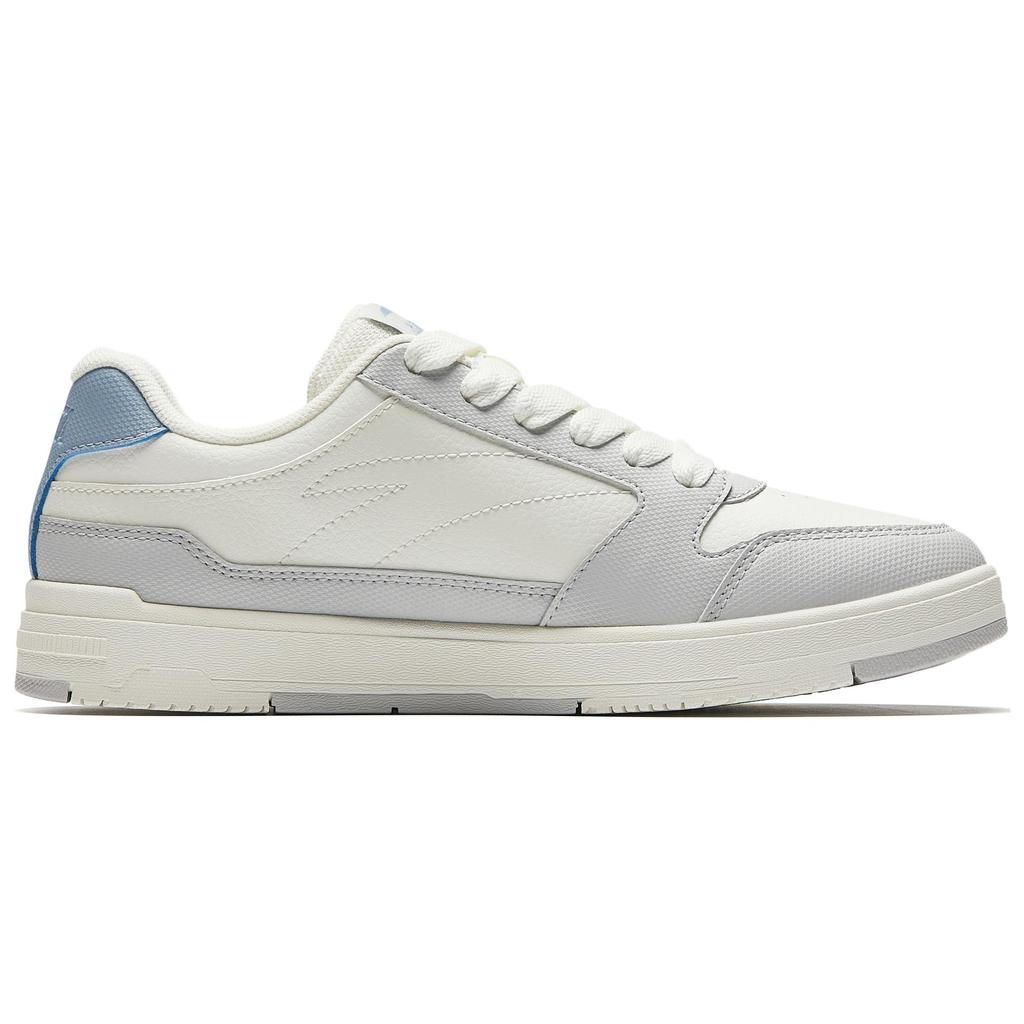 Anta Street Fun Sports Casual Height Increasing Wear Resistant Lightweight Non Slip Low Top Skate Shoes Women Sneakers White Gray Blue 922518007-2