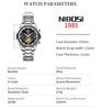 NIBOSI Business Big Metal Stainless Watch for Men Men's Watch, Watch, Chronograph, Face, Brand, Stylish, Casual, Band, Steel, Analog, Skeleton,