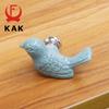 KAK 5pieces Peace Dove Ceramic Drawer Knobs Cartoon Bird Cabinet Cupboard Handles Novelty Fashion Furniture Handles Hardware