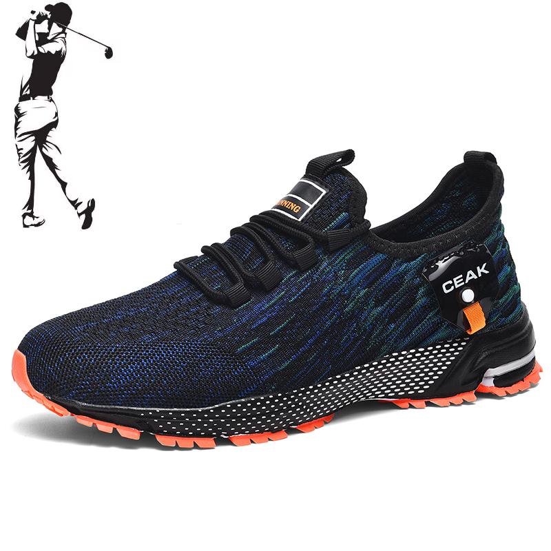 Men's Golf Shoes, Outdoor Casual Walking Shoes, Men's Mesh Breathable Lightweight Golf Sports Shoes, Sizes 39-48