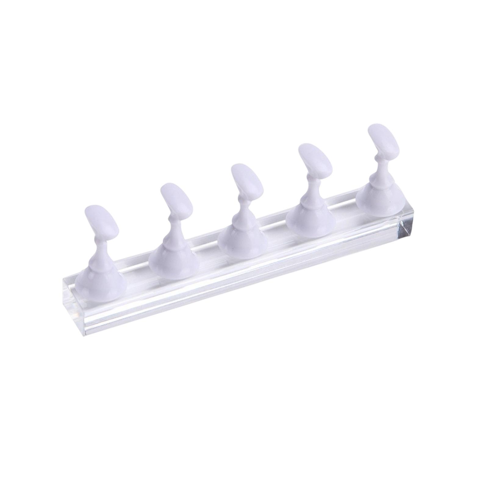 

Nail Acrylic Practice Base, Bottom Nail Holder, High Transparent Wavy Nail Plate Display Stand, Thickened Nail Chess Piece Nail Holder One Size білий