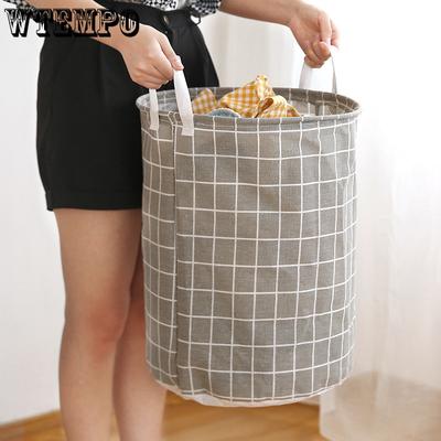 Cesto per la biancheria Cesto per biancheria pieghevole in cotone e lino Organizzatore impermeabile Secchio per vestiti Giocattoli Cesto portaoggetti per la casa di grande capacità