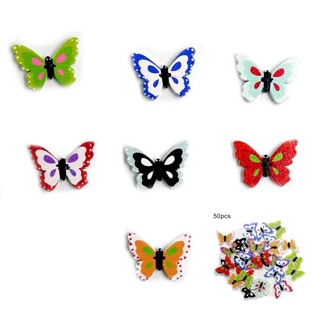 CHOSUR 50 pezzi a forma di farfalla 2 accessori per cucito scrapbooking decor