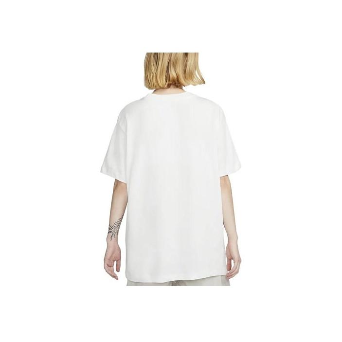 Nike Logo Letter Print Round Neck Loose Short Sleeve T-Shirt Women Tops White DX7919-121