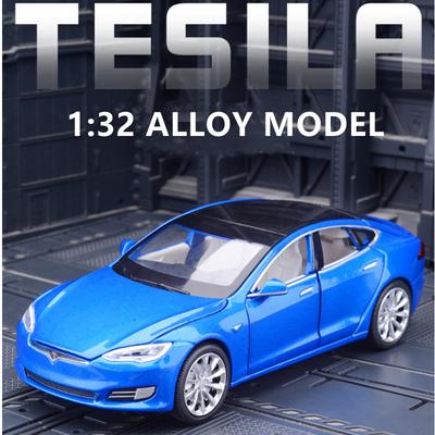 1:32 Tesla Model S Model 3 Alloy Car Model Diecast Metal Toy Car Vehicles Model Simulation Sound Light Collection Gift