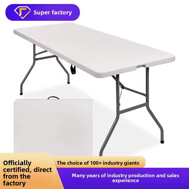 Folding Plastic Table Heavy Duty Portable Fold in Half Banquet Table for Party Picnic Camping Wedding Event Dining
