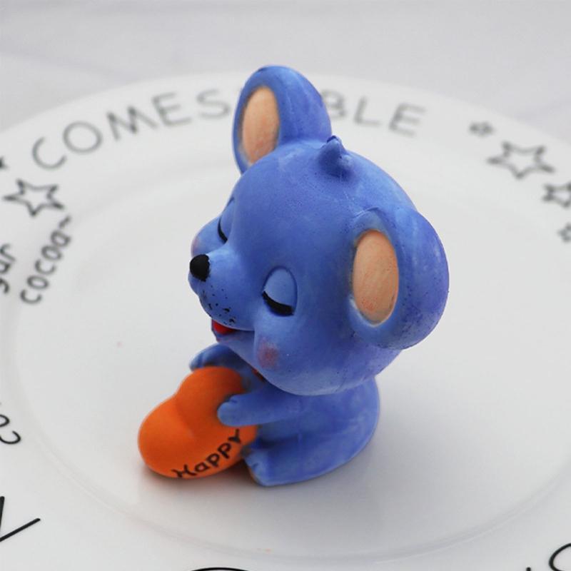 Cute Mouse Handmade Silicone Fondant Mold Chocolate Sugar Craft Paste Mold DIY Candle Resin Crafts Gift for Baking Lover