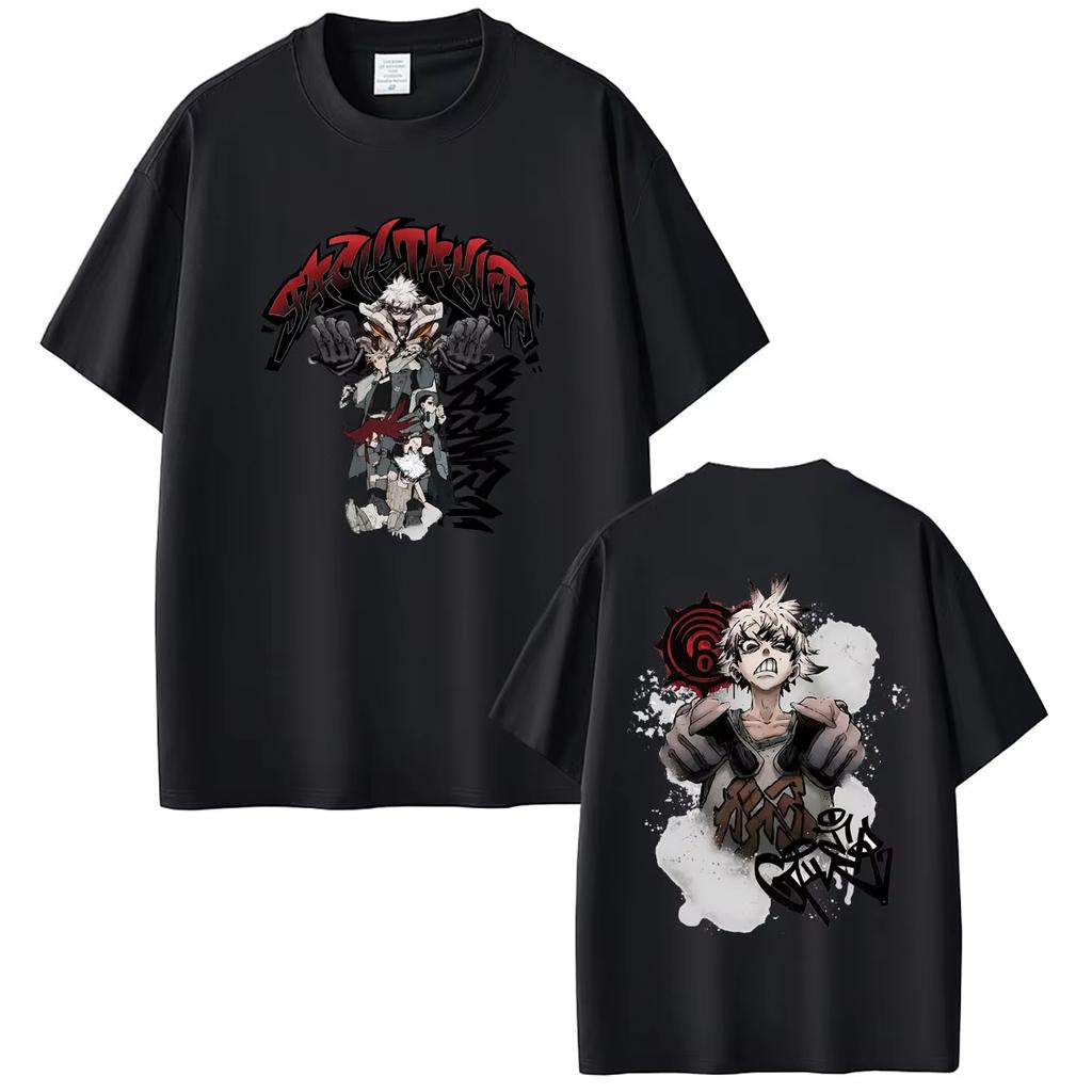 Summer Hot Anime Gachiakuta Rudo Double Sided Print T-Shirt Unisex Unisex Unisexga Harajuku Punk T-Shirt Y2k Breathable Casual T-Shirt