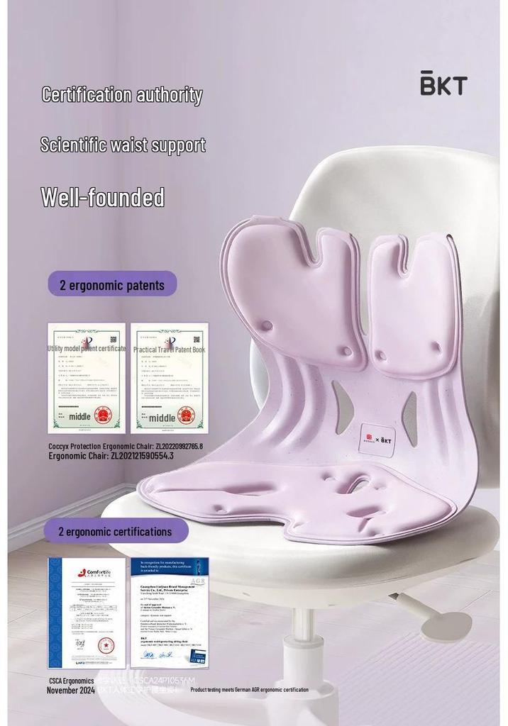 Ergonomic Lumbar Support Backrest Cushion for Long Sitting
