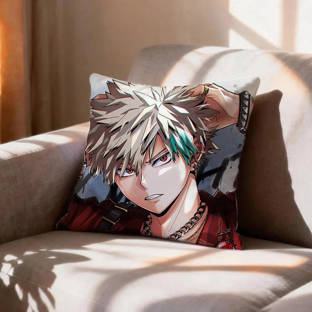 COOL Bakugo AAnime KKatsuki  Pillow Case Pattern Printed Pillowcase For Living Room Sofa Cushion Cover