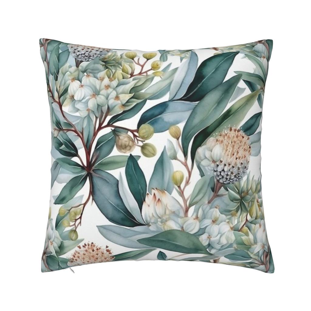pc Spring Eucalyptus Leaf Floral Throw Pillow Cover D DoubleSide Print Polyester Cushion Case for Home Sofa Car Bedroom Decor