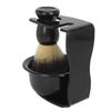 Men Beard Foaming Brush Set Soap Bowl Brush Rack Nylon Hair Beard Grooming Brush Kit