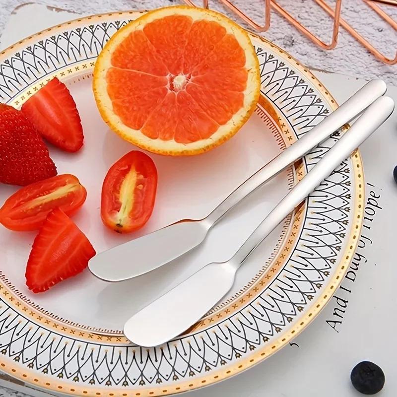2 pieces butter knife stainless steel butter knife cheese spreader kitchen butter shovel multifunctional butter shovel 1
