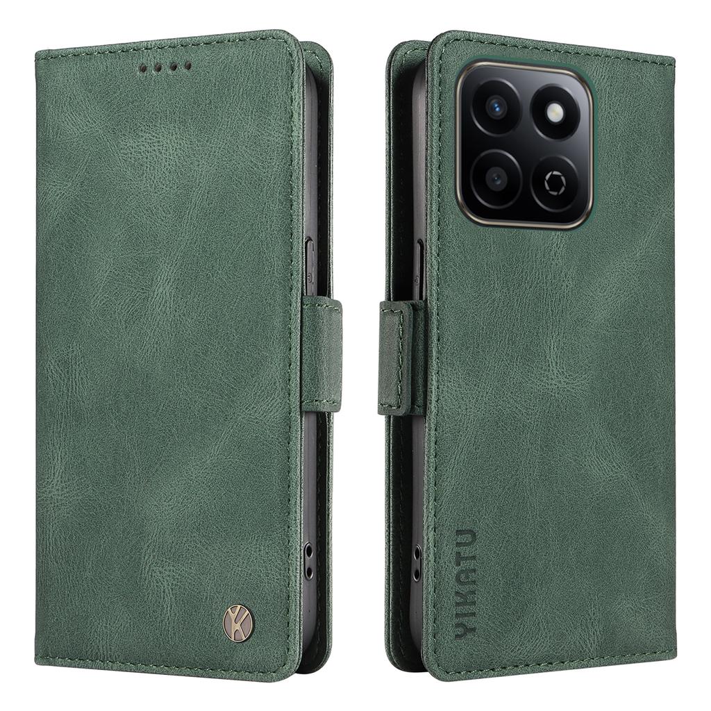 YIKATU YK-005 For Honor Play 60 Plus 5G/Play 9T/X7c 4G/200 Smart 5G Case PU Leather Wallet Phone Cover Skin Touch Feeling