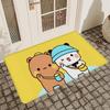 Bear Cartoon Kawaii D-Dudu B-Bubu Door Mat Washable Non-Slip Living Room Sofa Chairs Area Mat Kitchen Doormat Area Rug