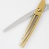 DEEDS GDZ630CT Thinning Gold Titanium X Thinning Scissors with Blades Approximately Thinning Professional Hairdressing Case Included [PF] Scissors,