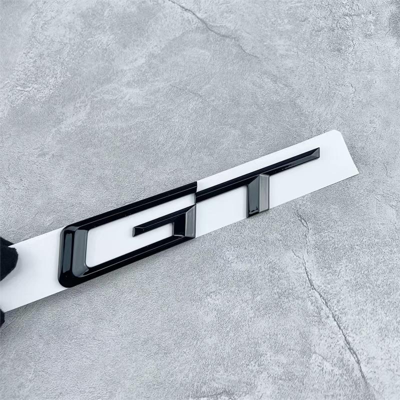 3D ABS Logo GT Emblem Letters Badge Car Rear Trunk Sticker for BMW F34 E36 E46 F07 G32 650 535i 630i 3 5 6 Series GT Accessories