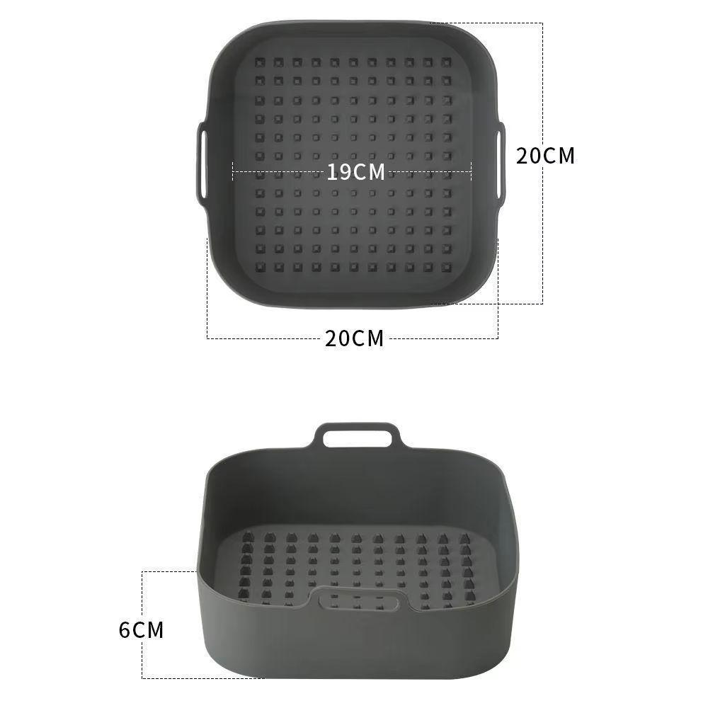 Reusable Silicone Air Fryer Liners, Non-Stick Food-Safe Silicone Pot & Basket Accessories for Air Fryers