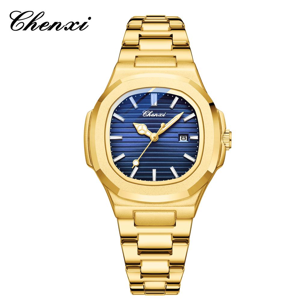 New Gold Women's Watch Fashion Waterproof Luminous Original Analog Quartz Watch Stainless Steel Luxury Wristwatch Gift for Girl