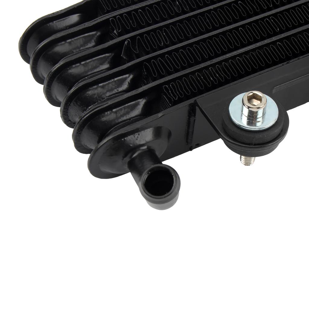 Universal 5 Row Motorcycle Oil Cooler Aluminum Engine Oil Radiator Cooling System for 125cc 150cc 200cc 250cc Dirt Bike