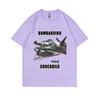Bombardiro Crocodilo Funny Crocodile Plane Bomber Meme Graphic T-shirts Men Hilarious Humor Brain Rot Tops 100% Cotton T Shirts