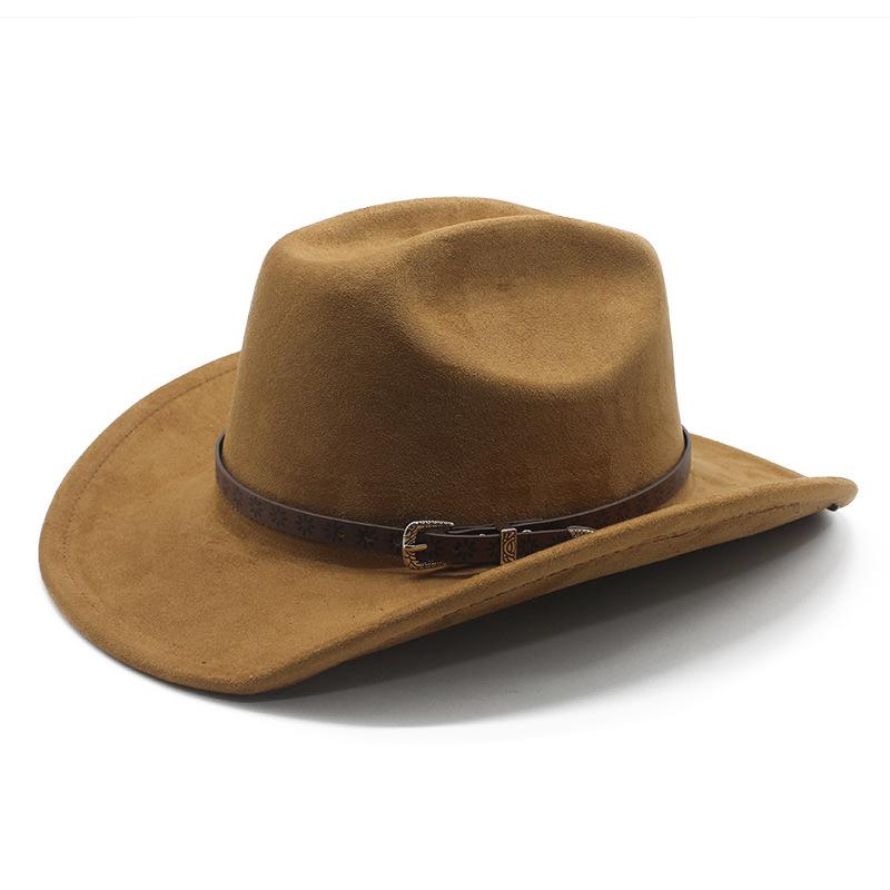 Top Hat Tibetan Top Hat Western Cowboy Hat Sun Hat Men'S Ladies Suede Hat Knight Hat