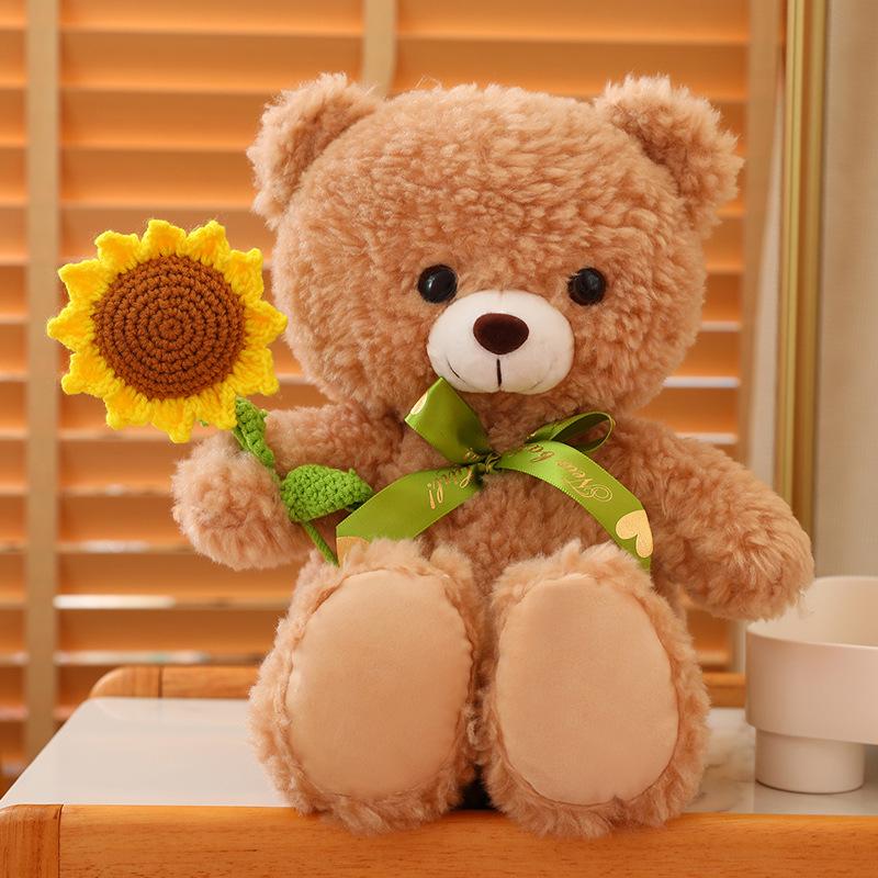 

Cartoon Cute Rose Teddy Bear Doll Hug Bear Plush Toy Bear Doll Throw Pillow Children S Birthday 40Cm