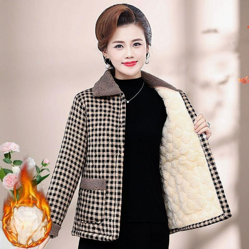 

Женская зимняя одежда плюс бархатная толстая куртка с лацканами осень-зима в западном стиле стеганая куртка короткая стеганая куртка с цветочным принтом XL чёрный