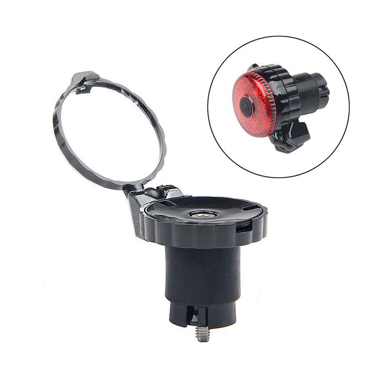 Bicycle Handlebar Rearview Mirror with Reflective Light - Folding Safety Mirror for Road Bikes