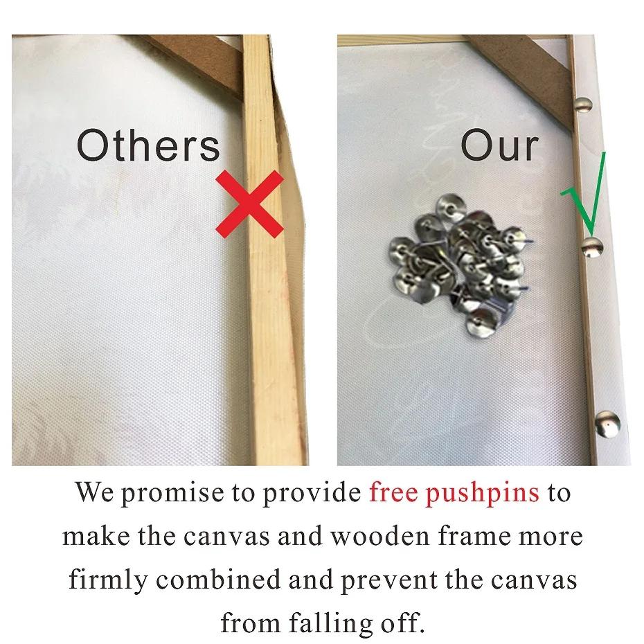 50x70 60x90 60x120cm Canvas Frame Wooden Frames Wooden Photo Oil Painting Canvas Diamond Painting Frames Canvas Wood Wall Frame