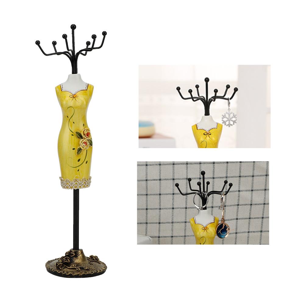 Metal Jewelry Display, Necklace Showing Rack Ear  Hanging Holder Bracelet Shelf;Gold: