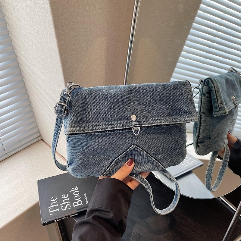 Denim Shoulder Bag Large Capacity Messenger Bag Women's Messenger Bag