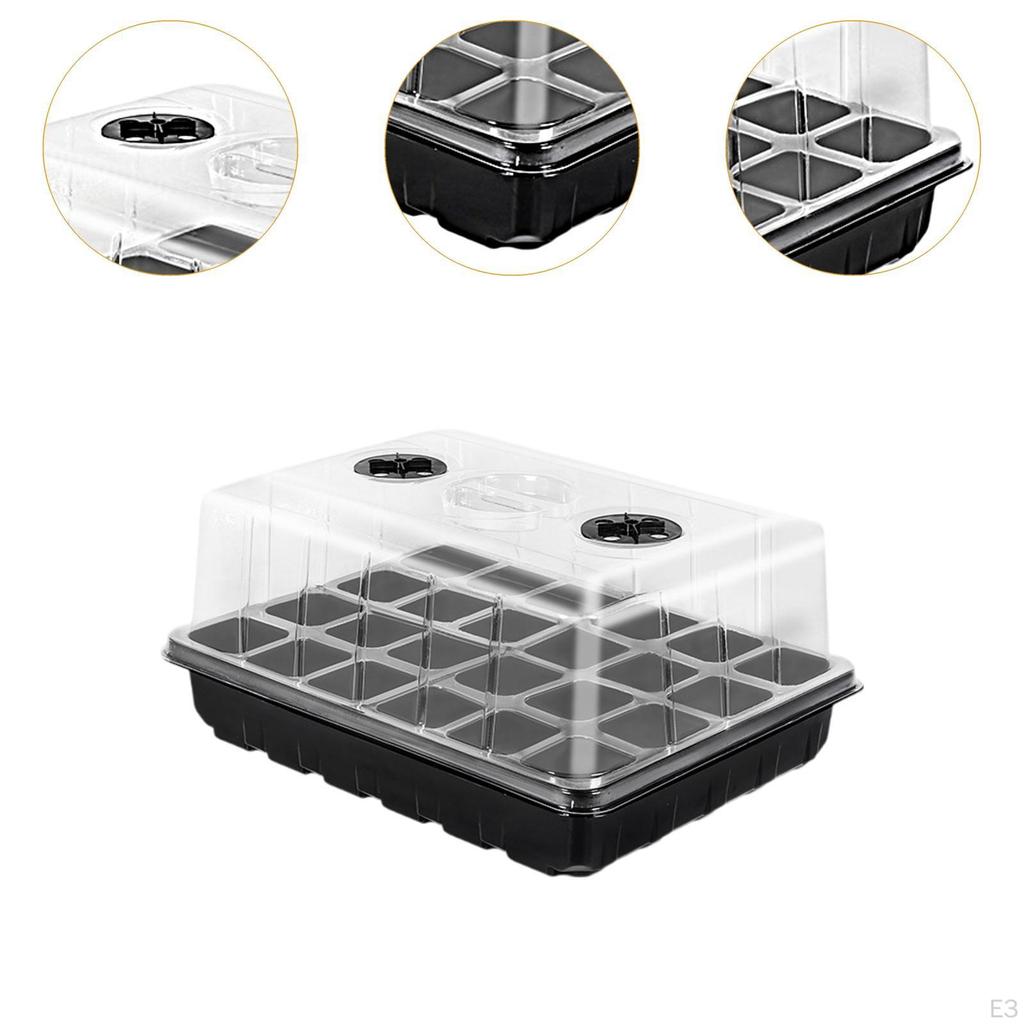Seed Starter Tray Germination 24 Cells Nursery Trays Plant Starting for Hydroponic