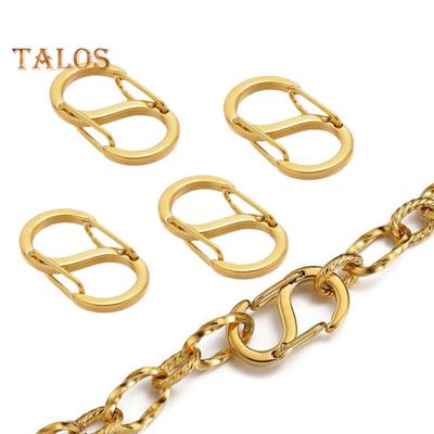 5Pcs S-type Double-ended Spring Buckle Secure Double Opening Design Necklace Shortener Bracelet Connector Jewelry Making Clasp