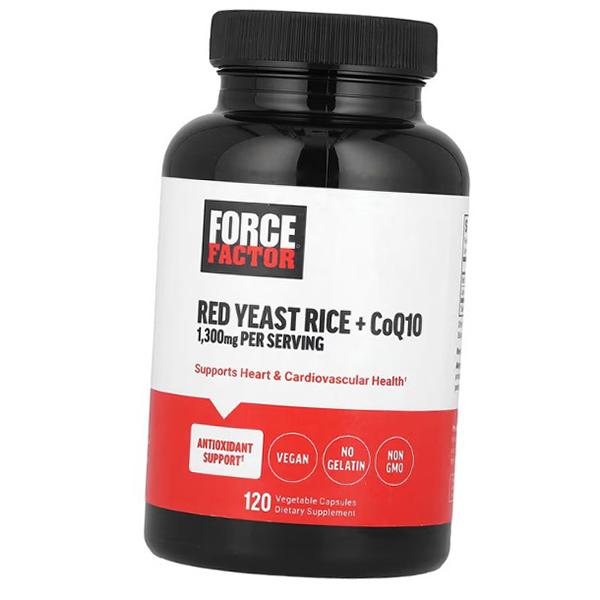 

Red Yeast Rice and Coenzyme Q10, Red Yeast Rice + CoQ10, Force Factor 120 vegcaps (71641016) 120vcaps