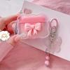 Wave Bow Transparent Case Stars Wave Gradient Pink Bow Headphone Cover Airpods 4 Pro2 Protective Bag Earphone Case