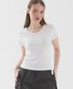 PIANER Slim Fit Round Neck Short Sleeve T-Shirt (White)