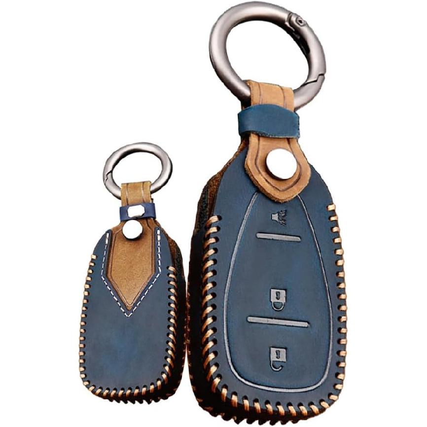 Smart Remote Key Fob Holder Fit for Chevrolet Chevy Equinox Camaro Genuine Leather Car Keycover 2/3/4/5 Buttons